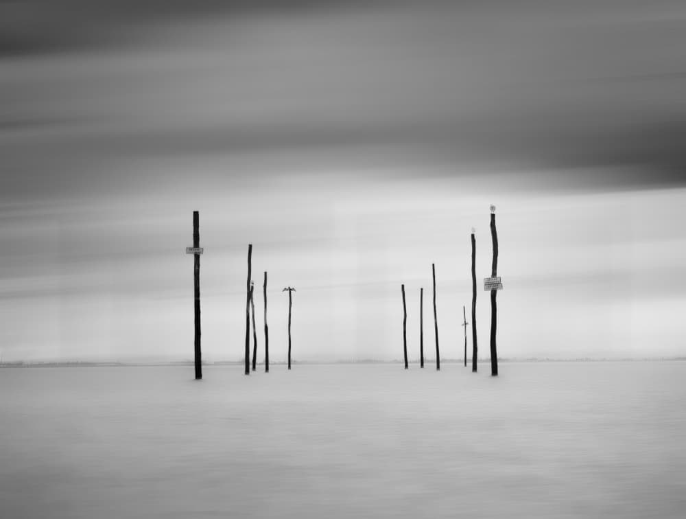 Minimalist Water Poles by Fred Louwen — canvas wall art