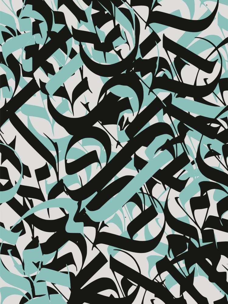 Urban Calligraphy Flow by Little Dean — canvas wall art