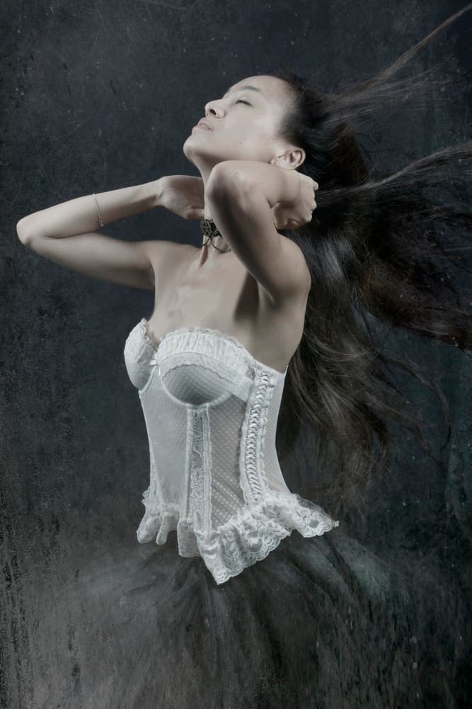 Ethereal White Corset by Olga Mest — canvas wall art