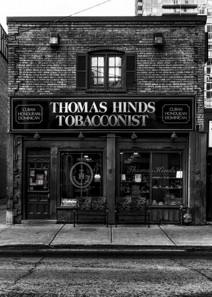 Vintage Tobacconist Shop by The Learning Curve Photography — canvas wall art