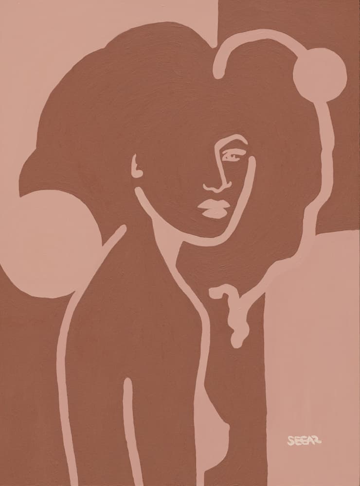 Minimalist Nude Woman by Angela Seear — canvas wall art