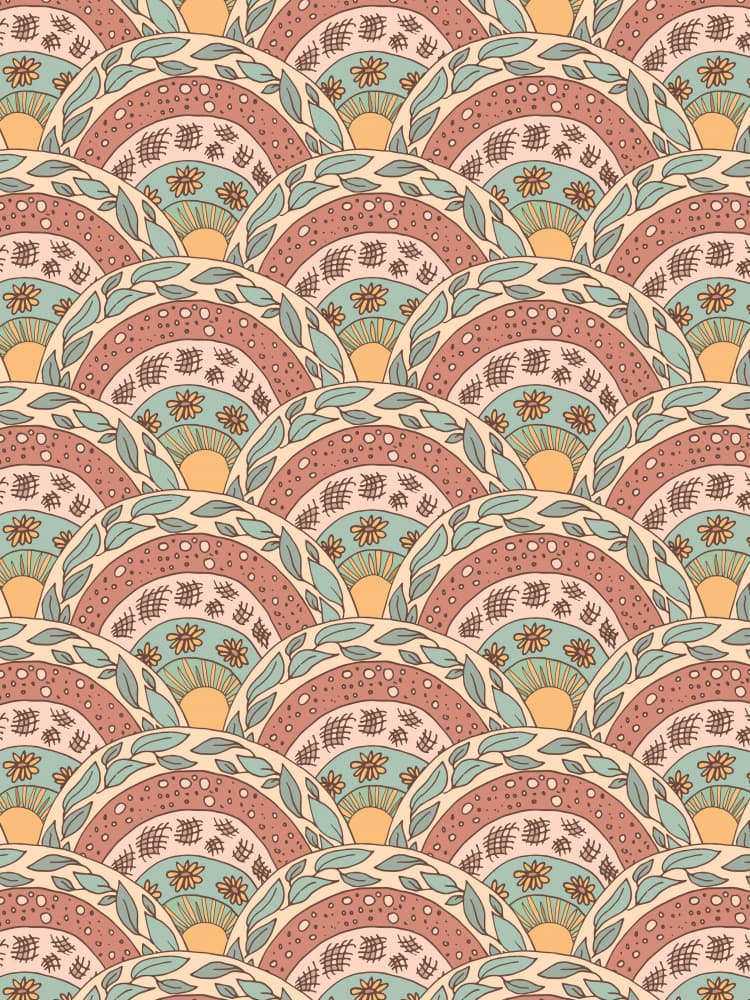 Boho Scallop Pattern by Olena Kovalova — canvas wall art
