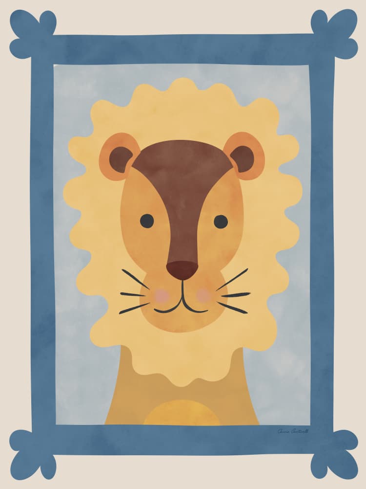 Lion by Carrie Cantwell — canvas wall art