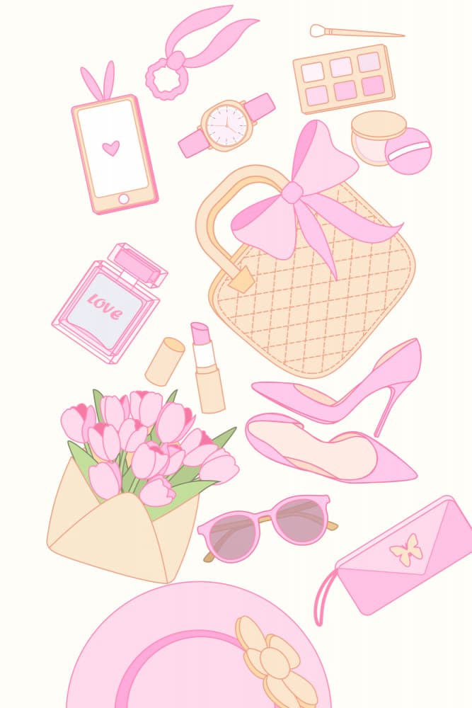 Sweet Pink Essentials by Xuan Thai — canvas wall art
