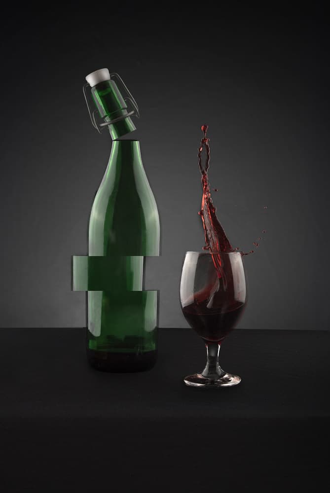 Wine Splash Deconstructed by Ali Bader — canvas wall art