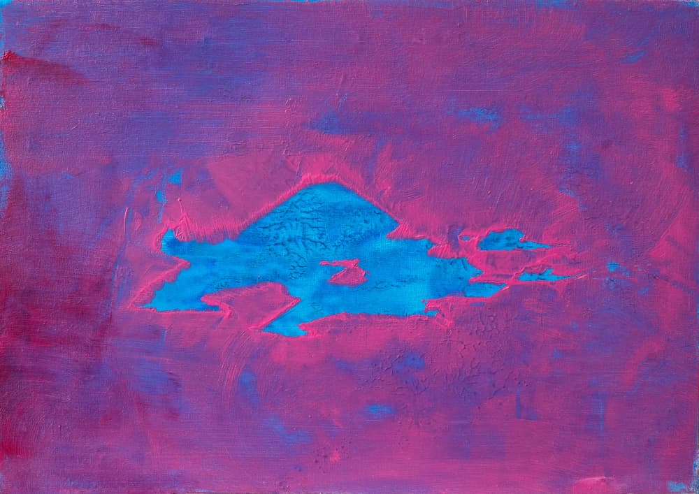 Vibrant Abstract Landscape by Joshua Hoskins — canvas wall art