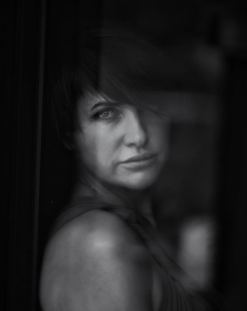 Pensive Woman Dark Gaze by Yuri Shepelev — canvas wall art