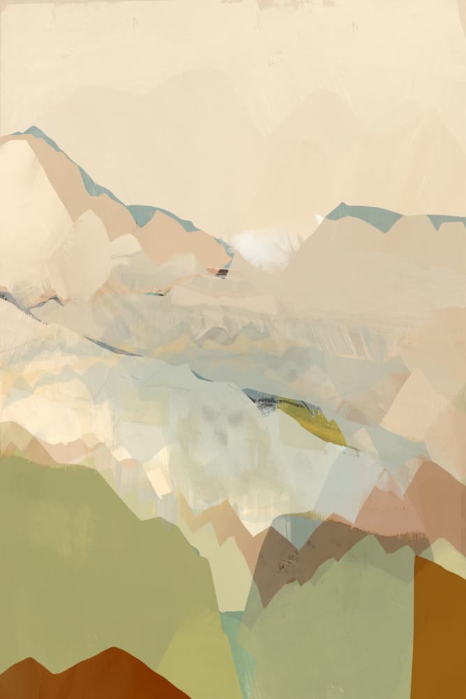 Earthy Mountain Landscape by cartissi — canvas wall art
