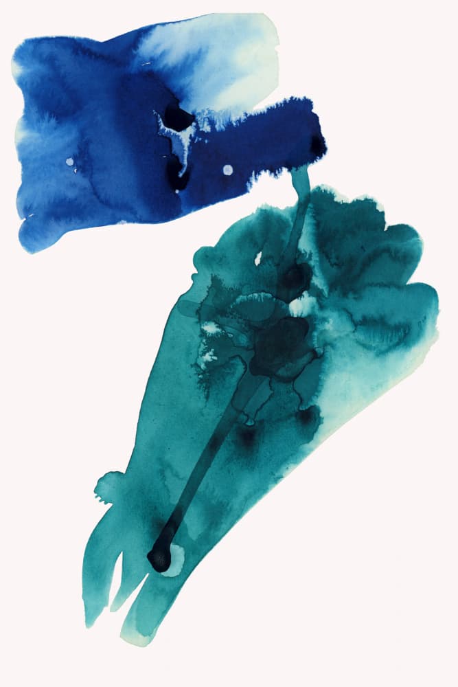 Fluid Blue Teal by cartissi — canvas wall art