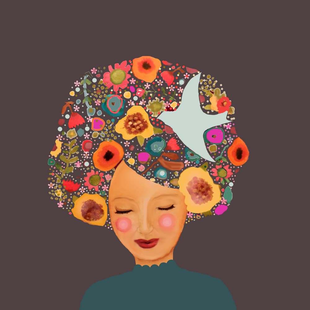 Serene Floral Dreams by Sylvie Demers — canvas wall art