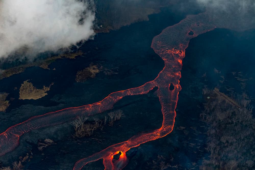 Glowing Volcanic Rivers by Bjoern Alicke — canvas wall art