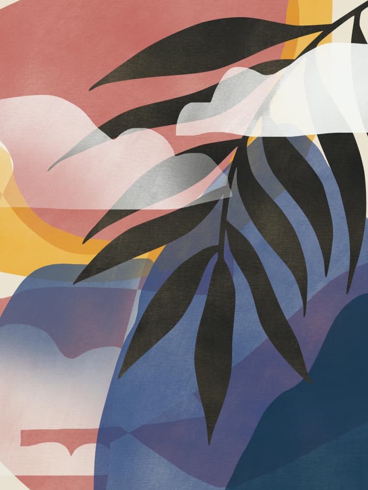 Abstract Tropical Foliage by Little Dean — canvas wall art