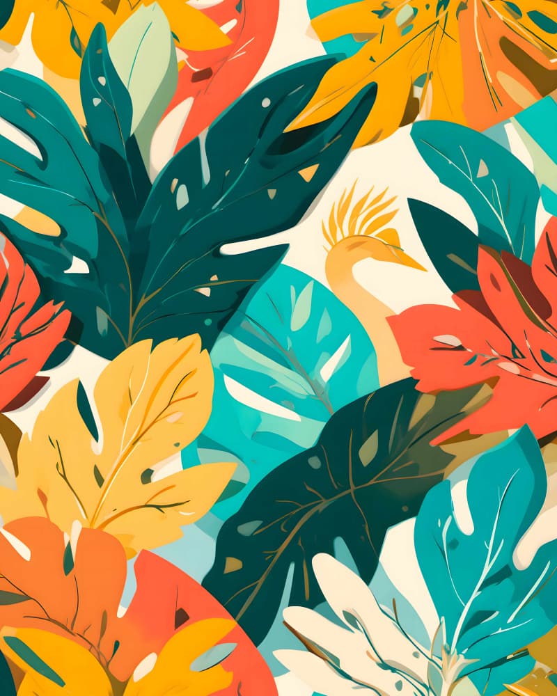 Vibrant Tropical Foliage