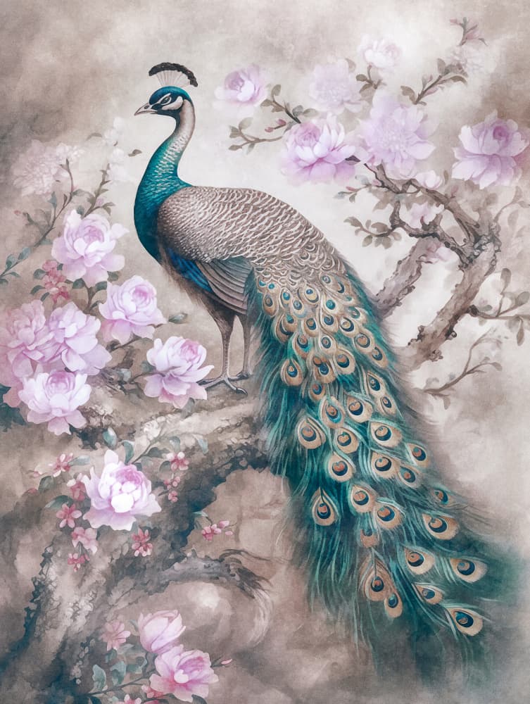 Majestic Peacock Blossoms by Andrea Haase — canvas wall art