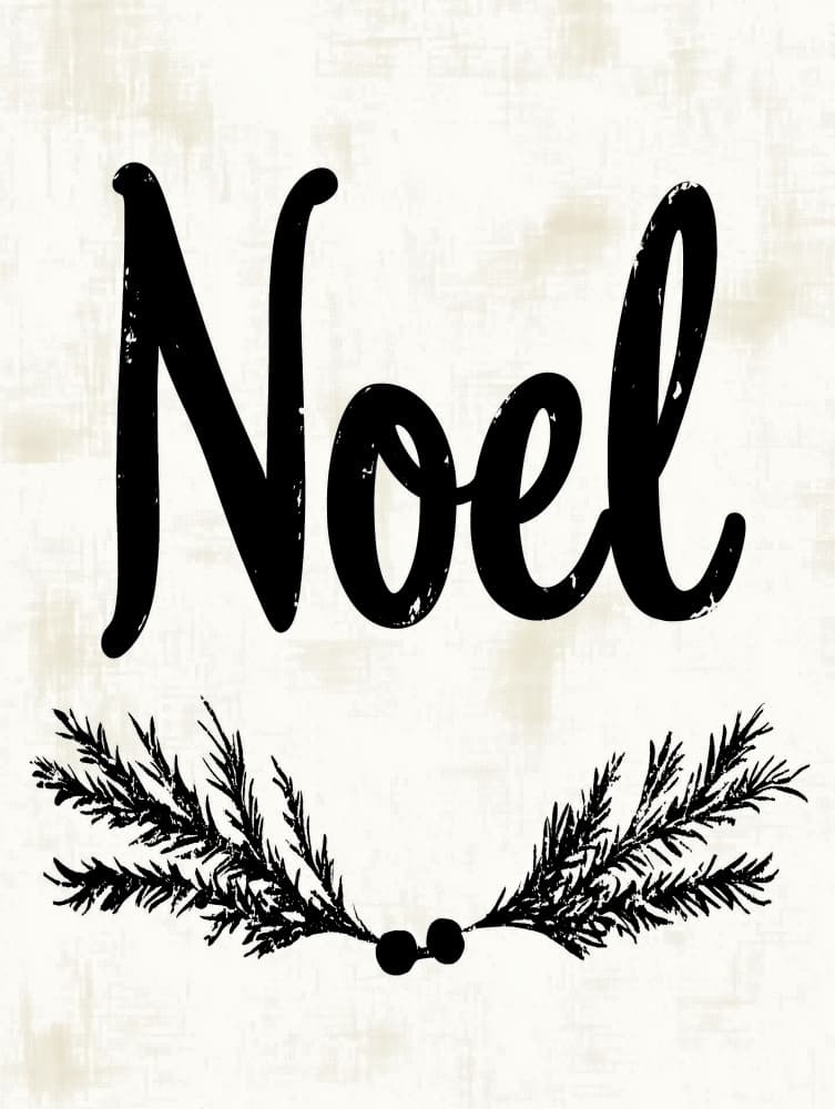 Festive Noel Design by Treechild — canvas wall art