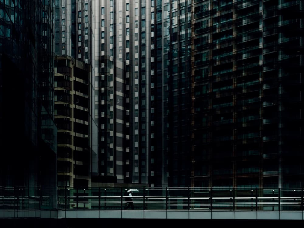 Urban Umbrella Walk by Yasuhiro Takachi — canvas wall art