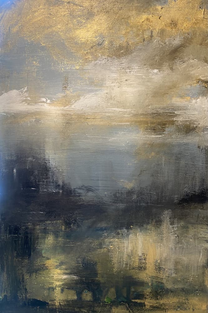 Golden Reflections by Anna-Karin Bergius — canvas wall art