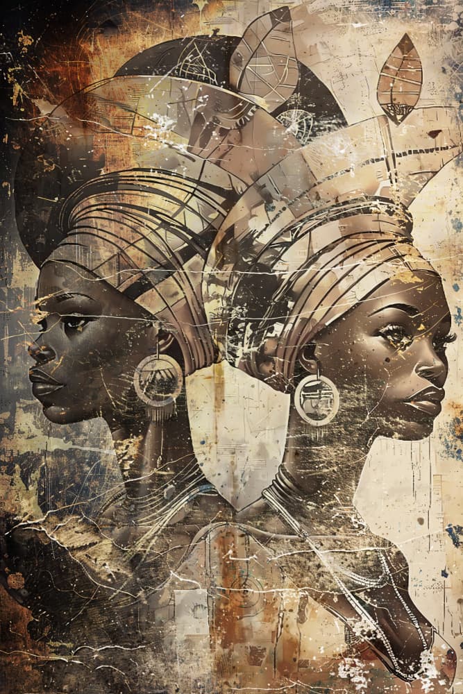 African Ethnic Art Poster 15 by Rafal Kulik — canvas wall art