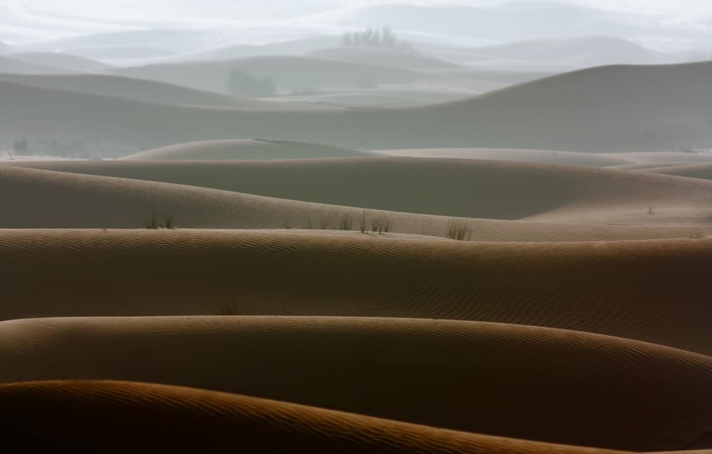 Layered Desert Dunes by Naufal — canvas wall art