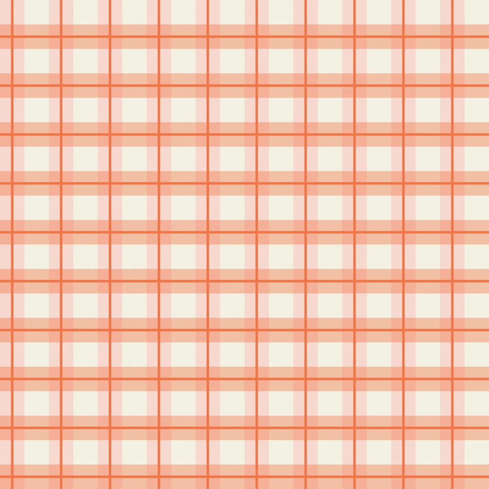 Warm Orange Plaid by Annick — canvas wall art