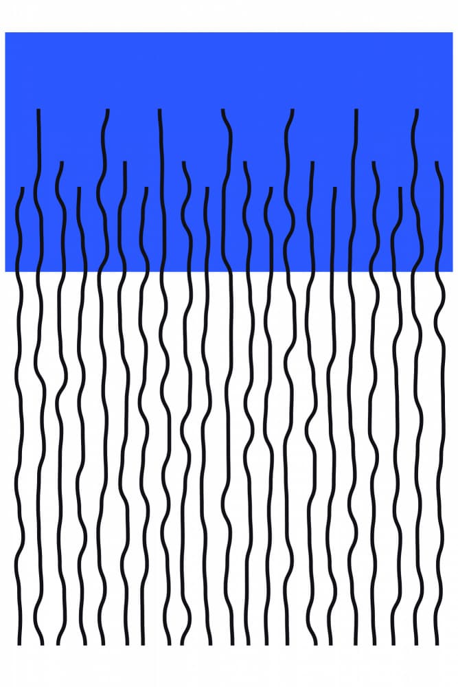 Abstract Blue Horizon Lines by jay stanley — canvas wall art
