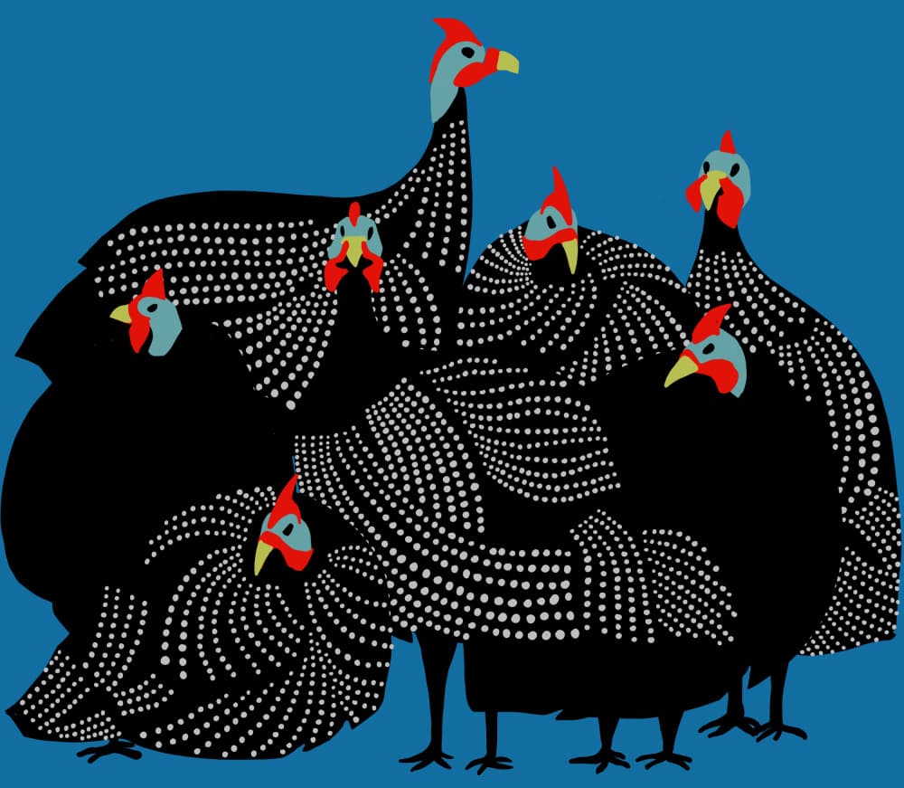Spotted Guinea Fowl by Ophelia Pang — canvas wall art