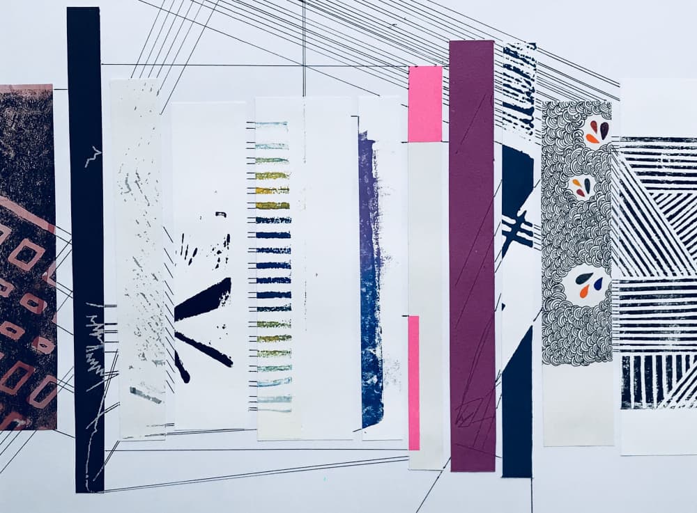 Modern Graphic Collage by kellymariesmith — canvas wall art