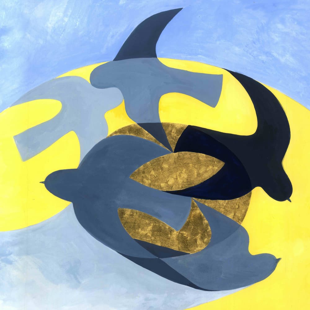 The Birds In Flight Abstract by Isabelle Brent — canvas wall art