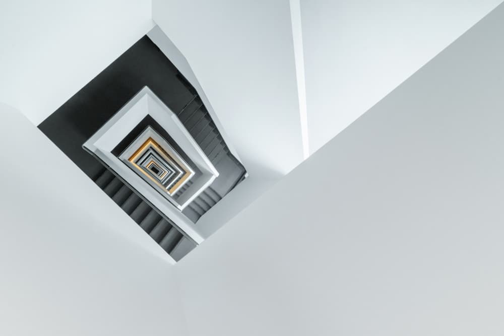 Infinite Architectural Spiral by fotomarion — canvas wall art