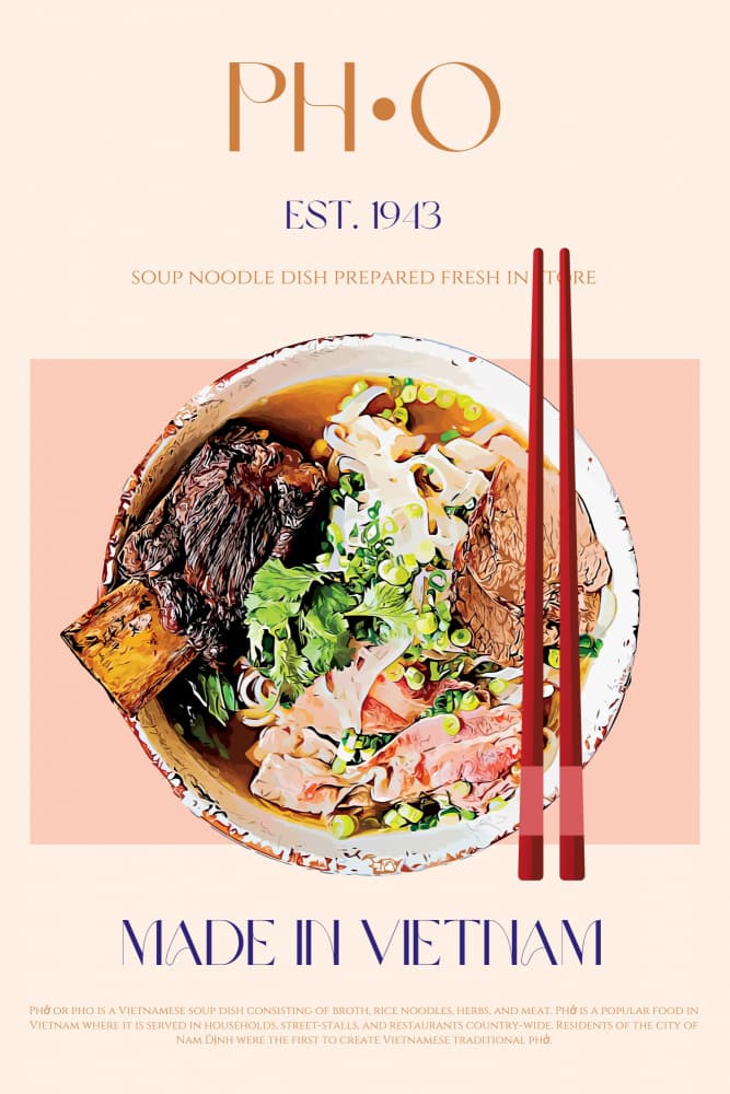 Authentic Vietnamese Pho by Nazma Khokhar — canvas wall art