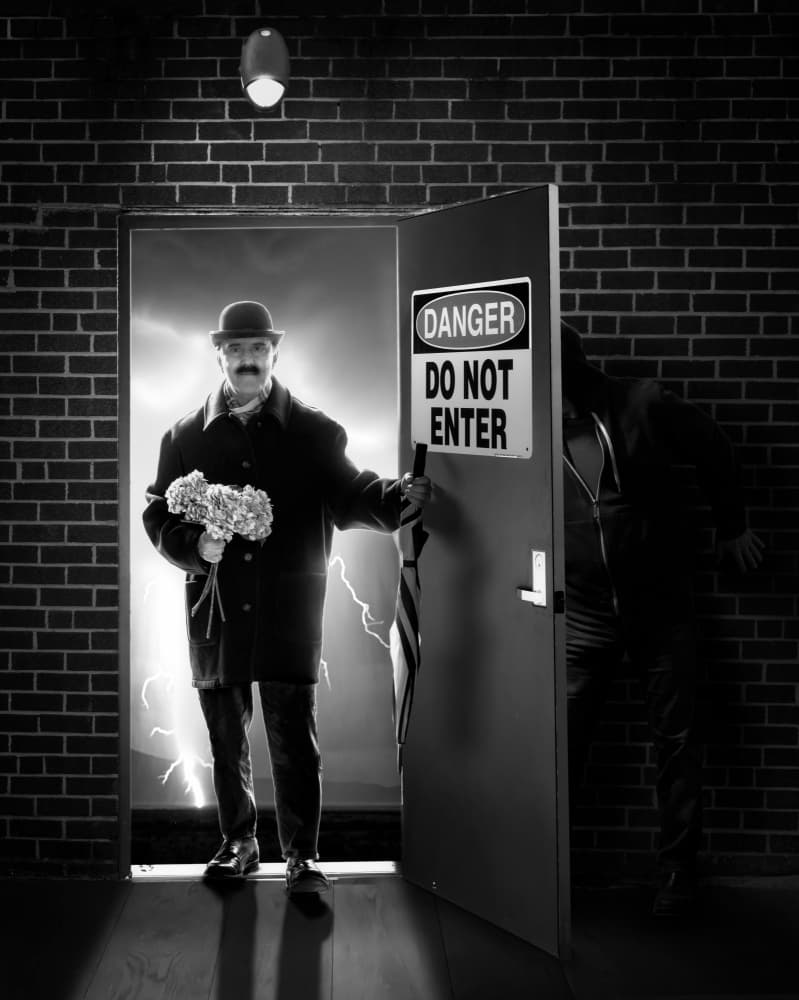 Mysterious Man Stormy Door by Gary Perlow — canvas wall art