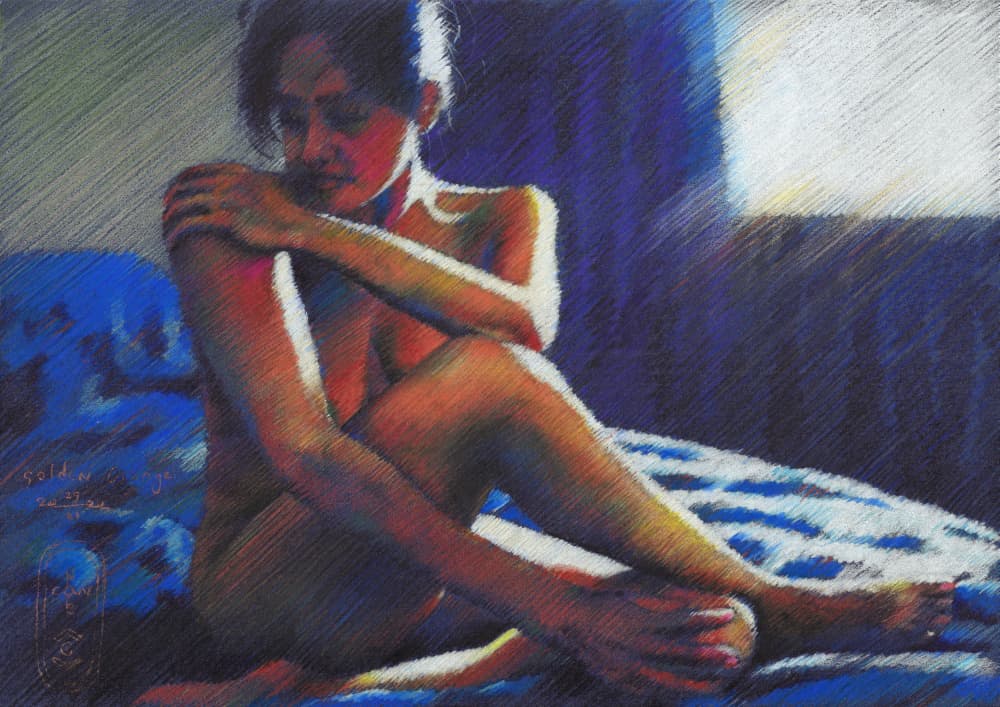 Pensive Nude Morning by Corné Akkers — canvas wall art