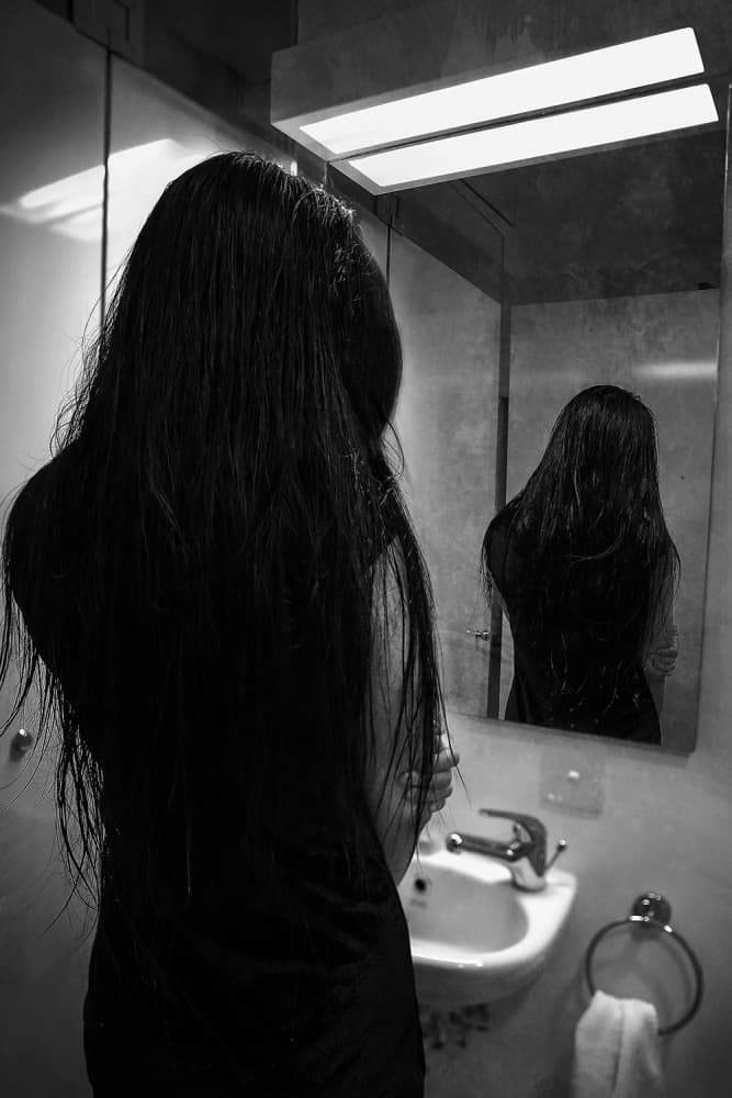 Long Hair Reflection by Anthony Skip — canvas wall art