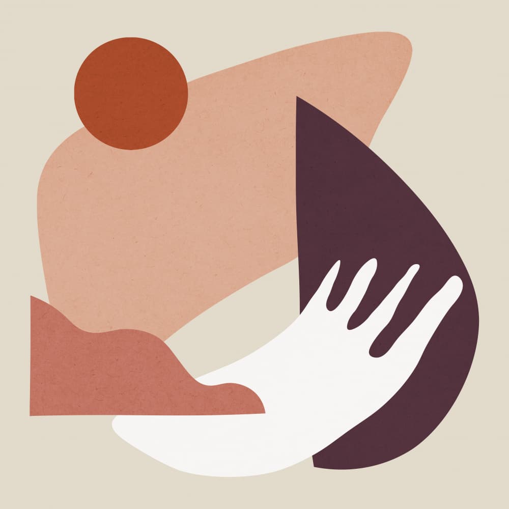 Warm Abstract Hand by Vitor Costa — canvas wall art