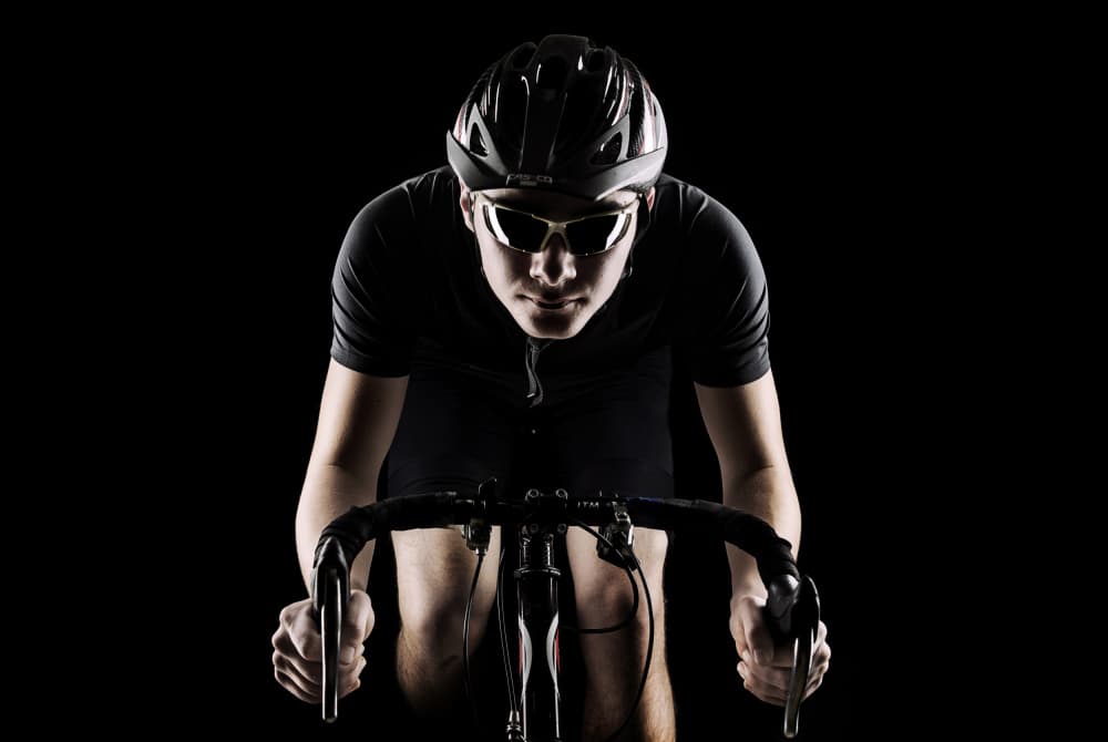 Intense Cycling Pursuit by Michael Allmaier — canvas wall art
