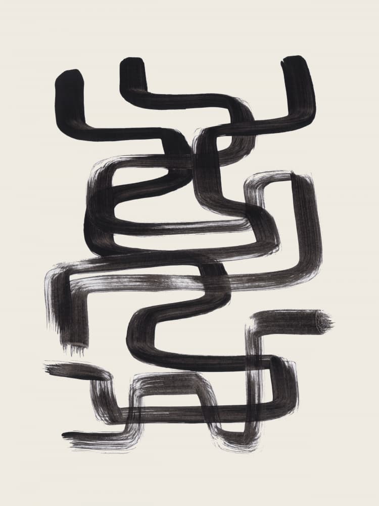 Abstract Linear Flow by Ejaaz Haniff — canvas wall art