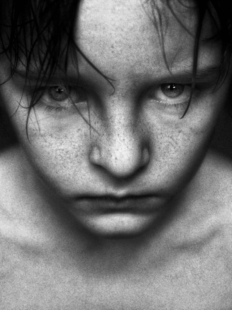 Moody Young Gaze by Eric Drigny — canvas wall art