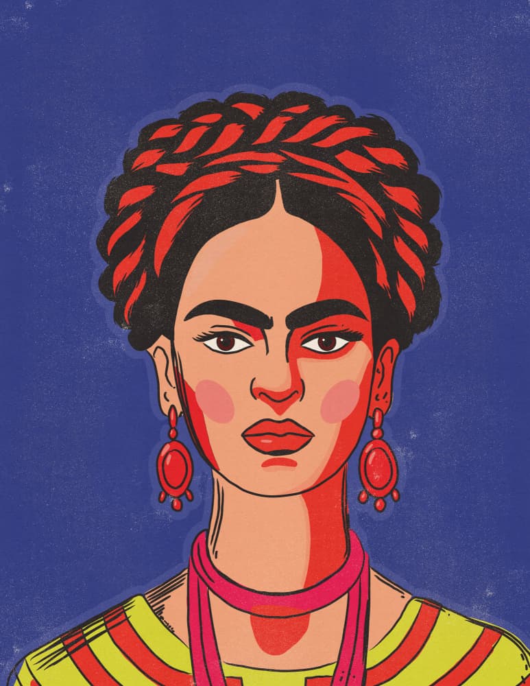 Colorful Braided Portrait by Nicholas — canvas wall art