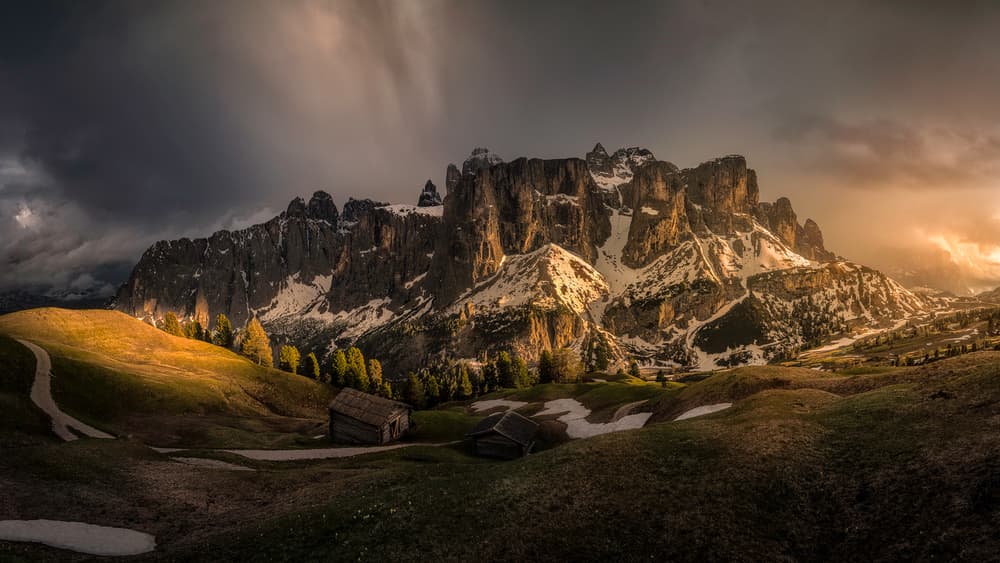 Dramatic Alpine Golden Light by Marian Kuric QEP — canvas wall art