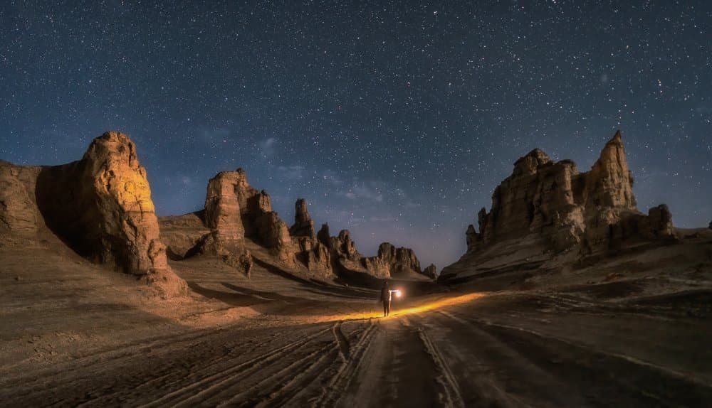 Light in the Desert Night by Yuan Cui — canvas wall art