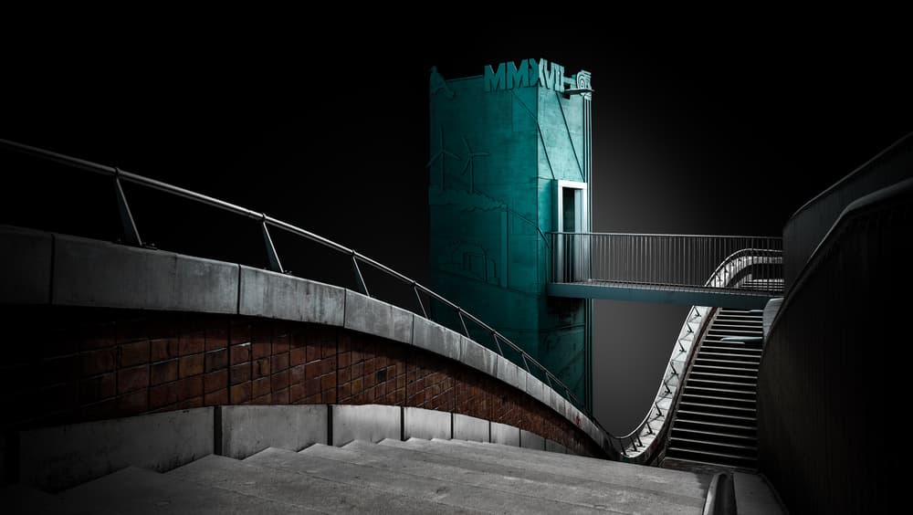 Dark City Ascent by Jörg Vollrath — canvas wall art