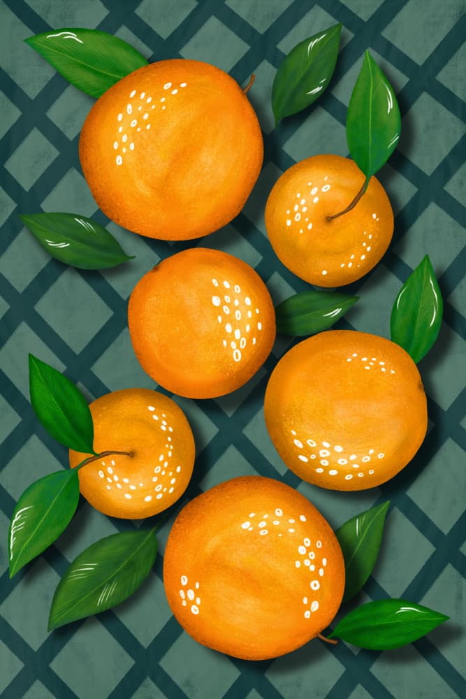 Vibrant Citrus Harvest by EMELIEmaria — canvas wall art