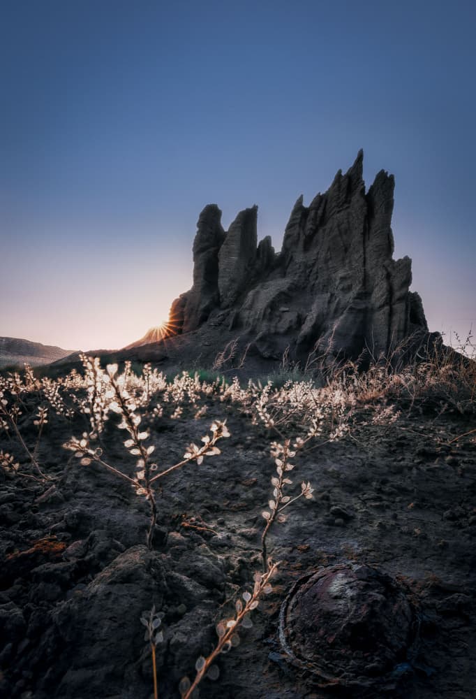 Golden Desert Spires Sunrise by YANGYING — canvas wall art