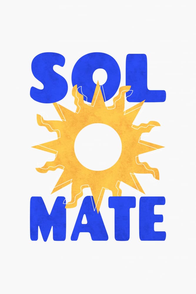 Sol Mate Sun Graphic by Karen Menzenbach — canvas wall art