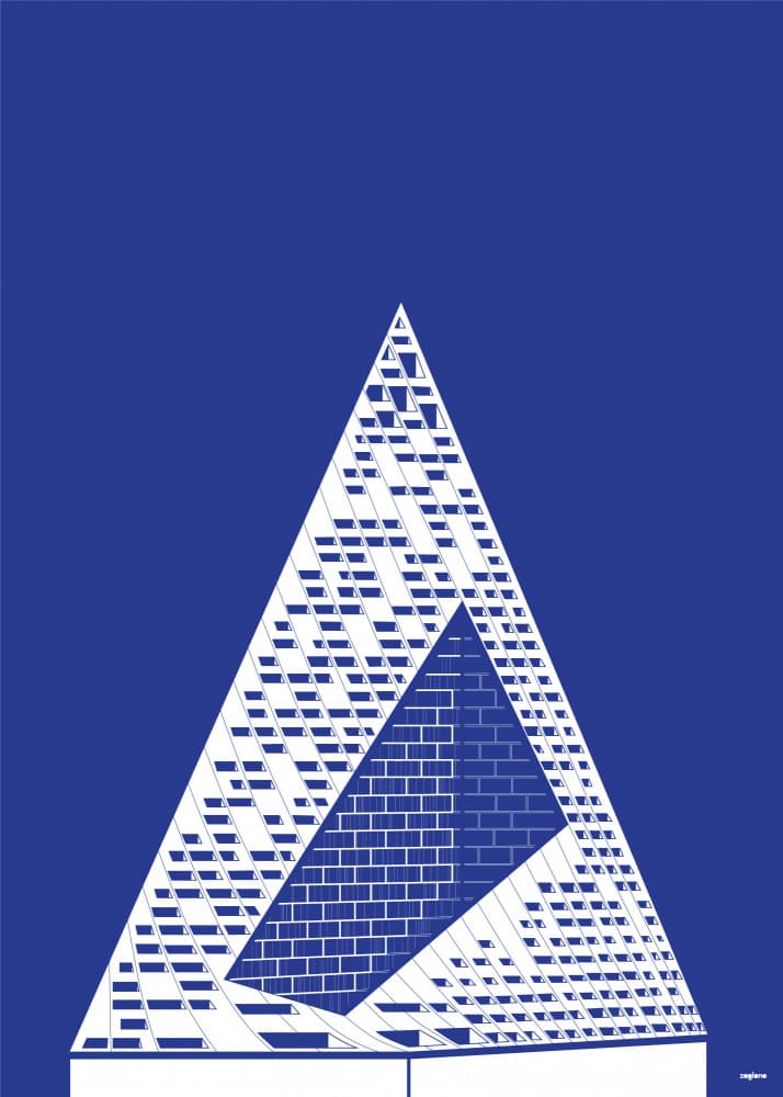 Abstract Triangular Architecture by zaglono — canvas wall art