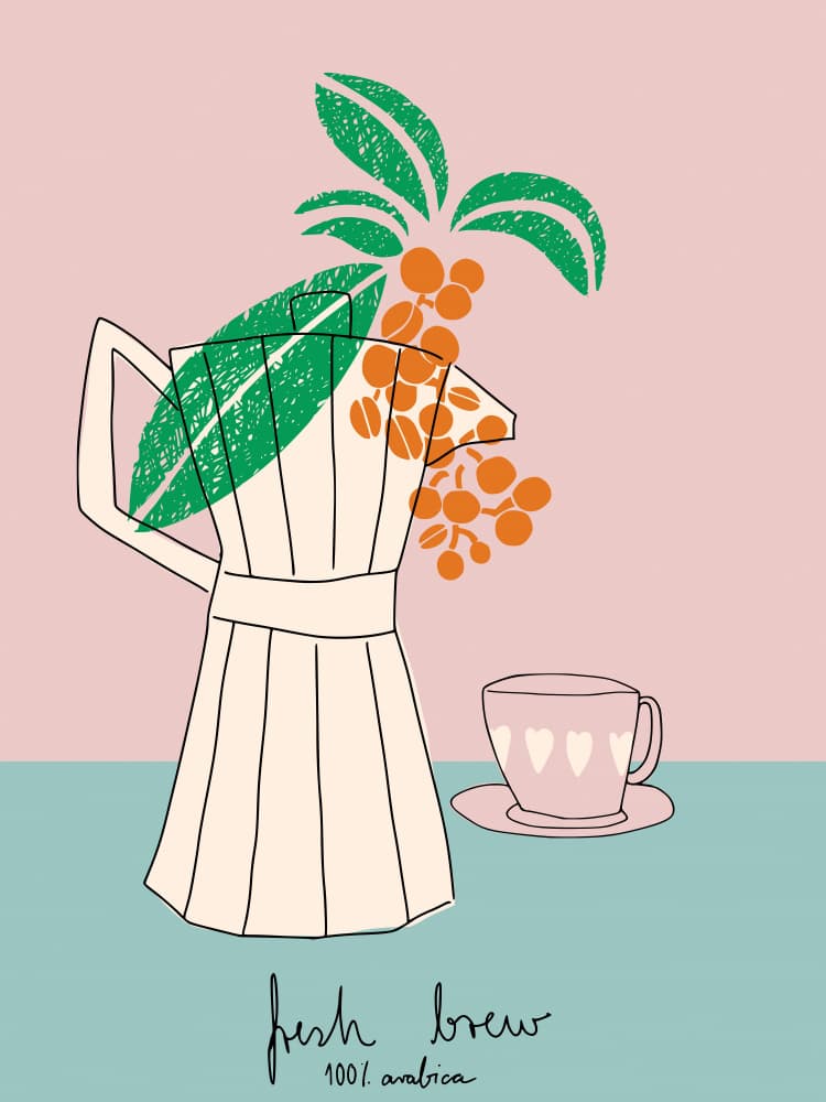 Fresh Coffee Brew by Annick — canvas wall art