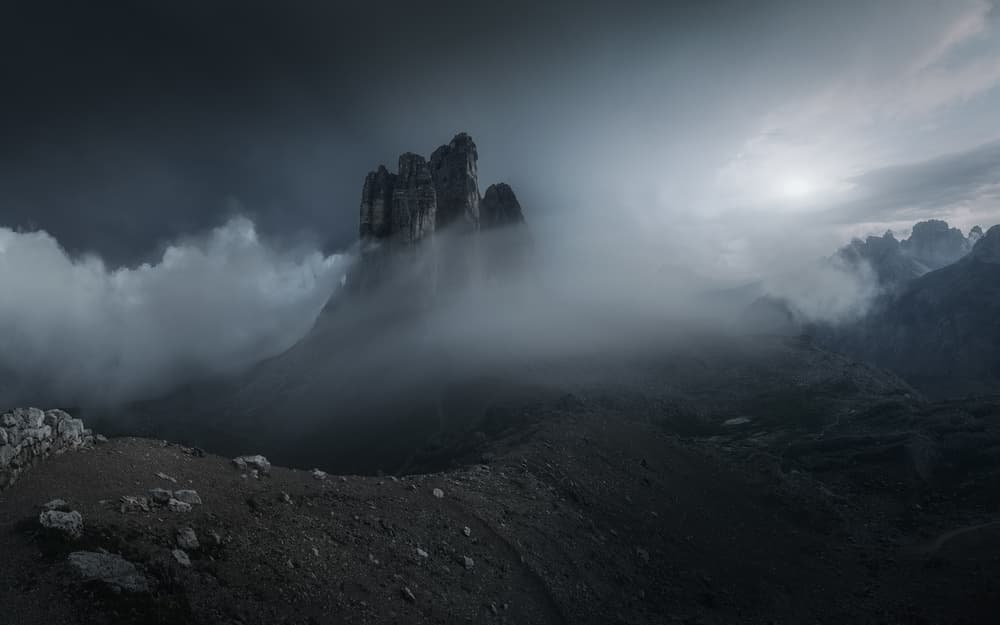 Misty Mountain Peaks by Tomasz Rojek — canvas wall art