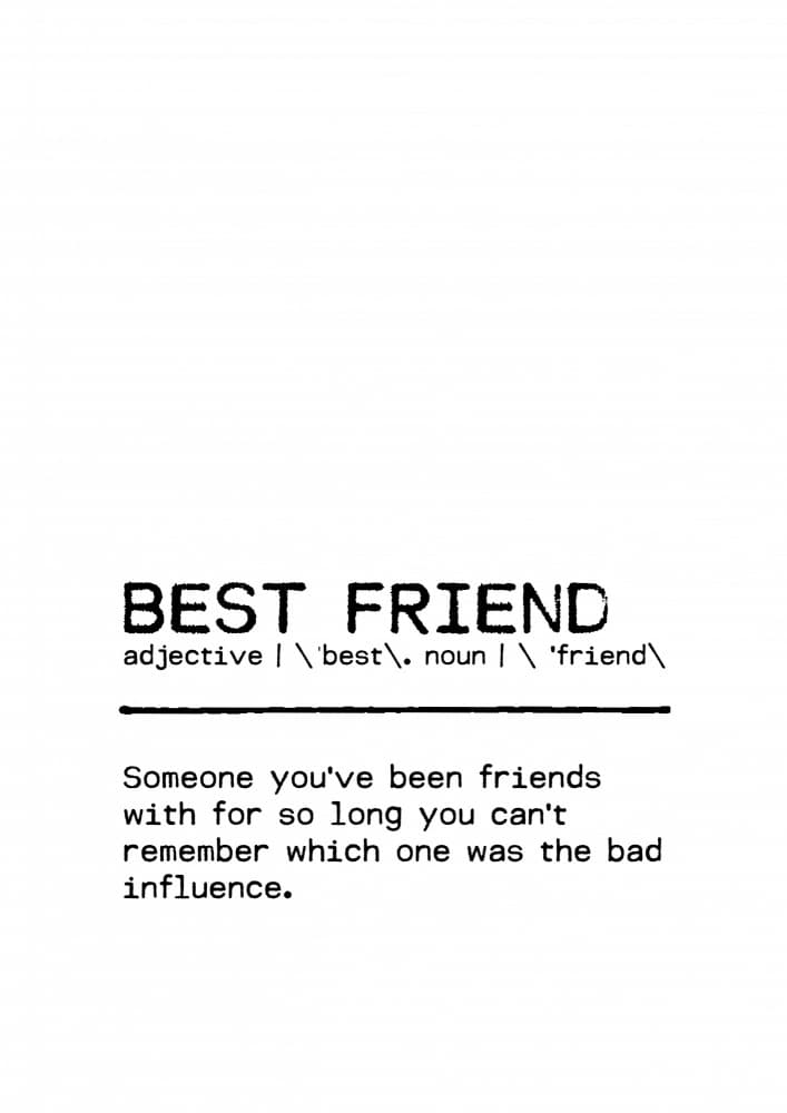 Funny Best Friend Quote by Orara Studio — canvas wall art