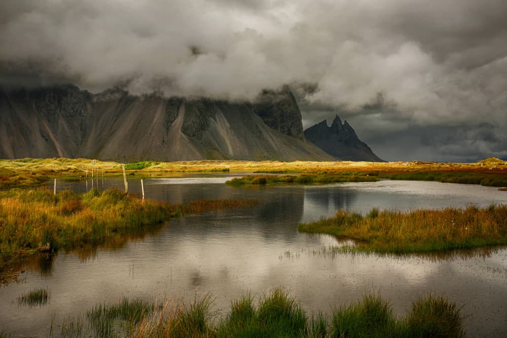 Moody Mountain Reflection by Þorsteinn H. Ingibergsson — canvas wall art