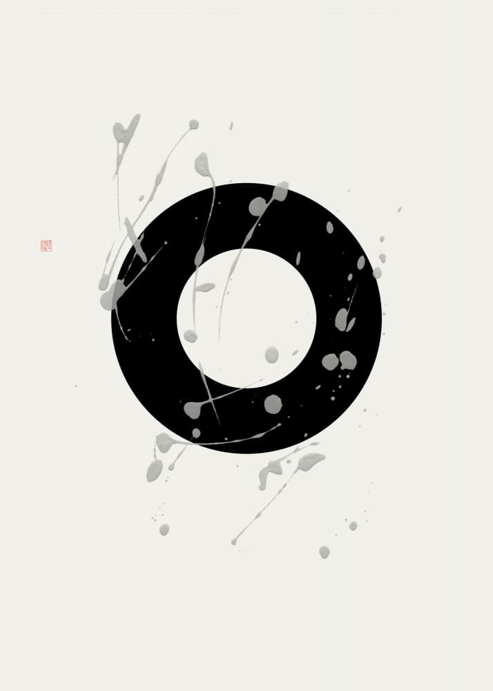 Abstract Circle Splash by Thoth Adan — canvas wall art